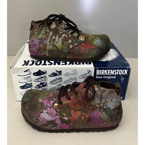 Birkenstock Dundee Sz 26 Flower Crush Mocca Chukka Boston Boot Shoes Paint